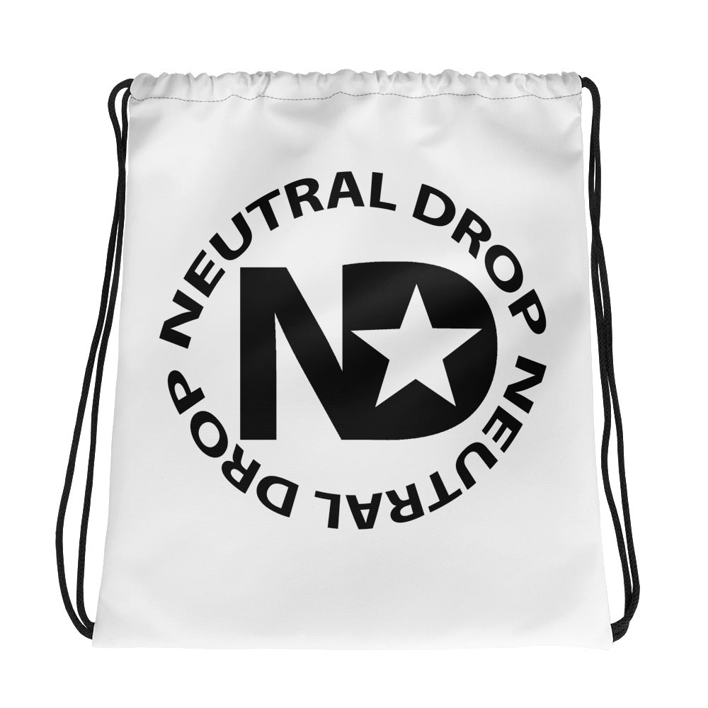 Neutral Drop Logo Drawstring bag