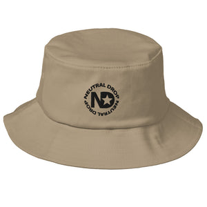 Neutral Drop Logo Old School Bucket Hat