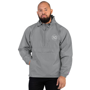Neutral Drop Embroidered Champion Packable Jacket