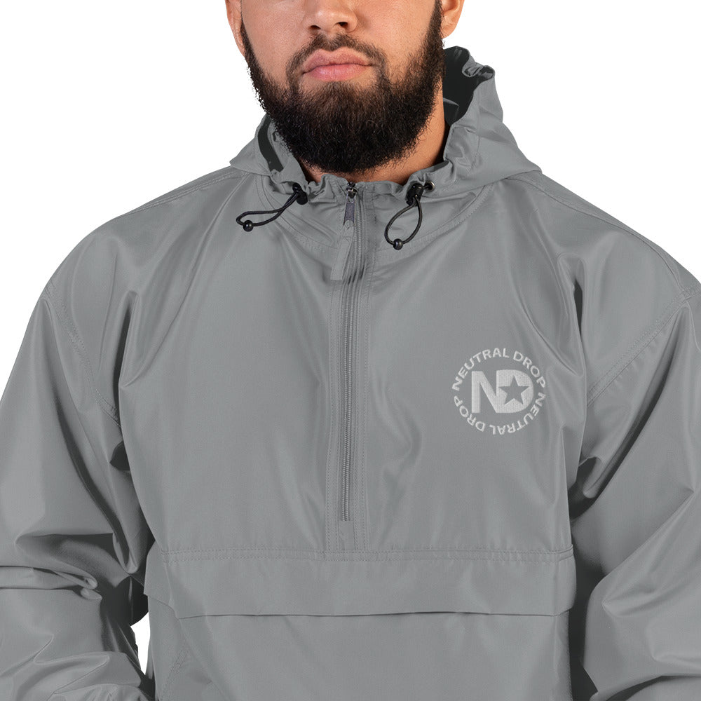 Neutral Drop Embroidered Champion Packable Jacket