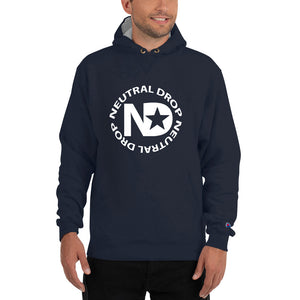 Neutral Drop Logo W/ What's It Got Stuntman on back Champion Hoodie