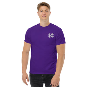 Men's classic tee w/Neutral Drop Logo on Front and No Mercy Reversie on back