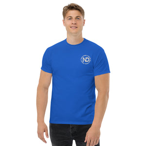 Men's classic tee w/Neutral Drop Logo on Front and No Mercy Reversie on back