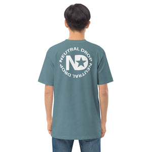 Men’s premium heavyweight tee with Neutral Drop logo on front and back