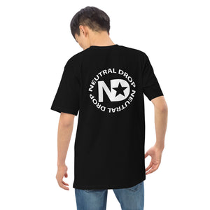Men’s premium heavyweight tee w/ Chubby Rubba on front and Neutral Drop logo on back