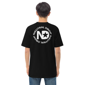 Men’s premium heavyweight tee with Neutral Drop logo on front and back