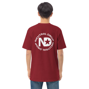Men’s premium heavyweight tee w/ Chubby Rubba on front and Neutral Drop logo on back