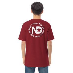 Men’s premium heavyweight tee with Neutral Drop logo on front and back