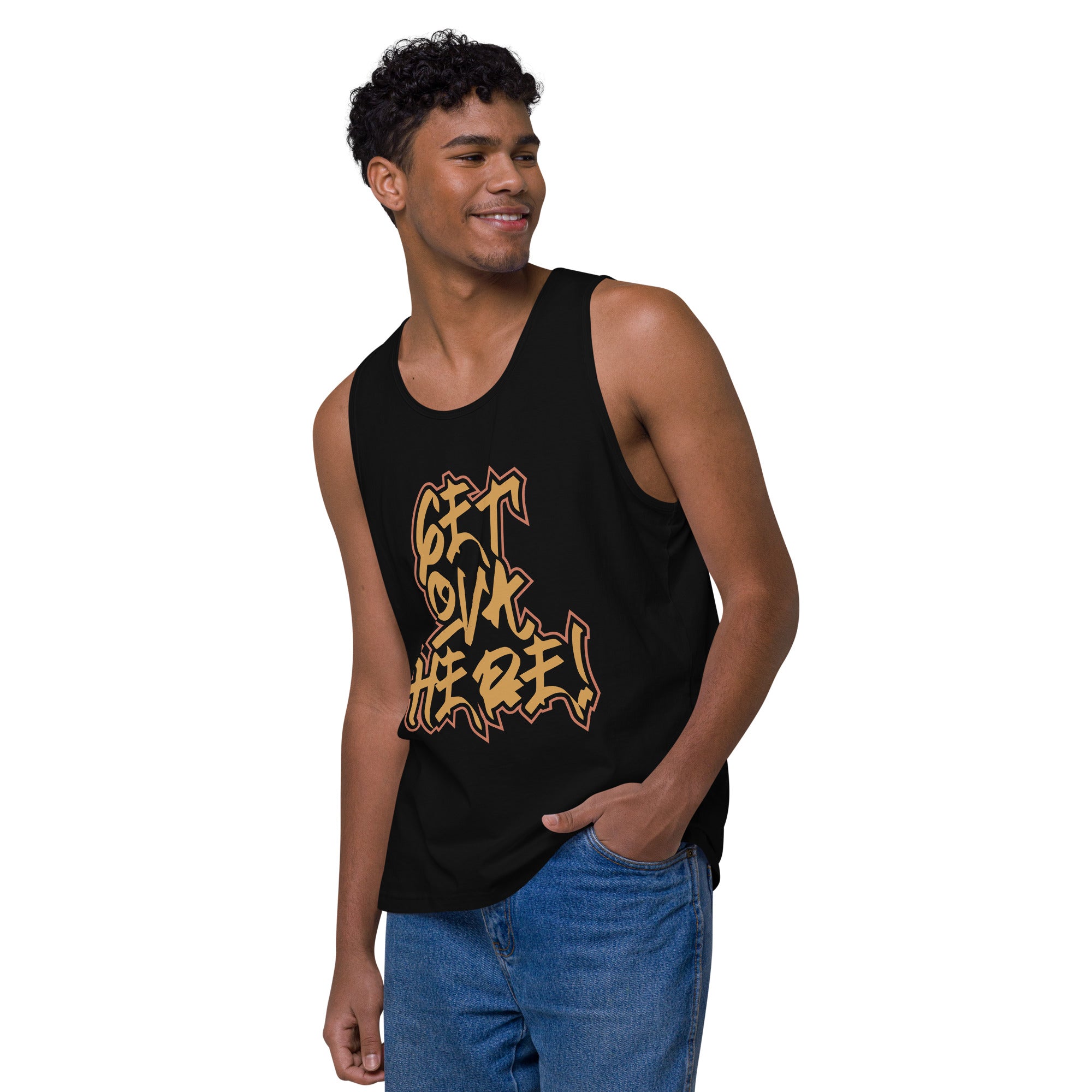 Get Ova Here! Men’s premium tank top