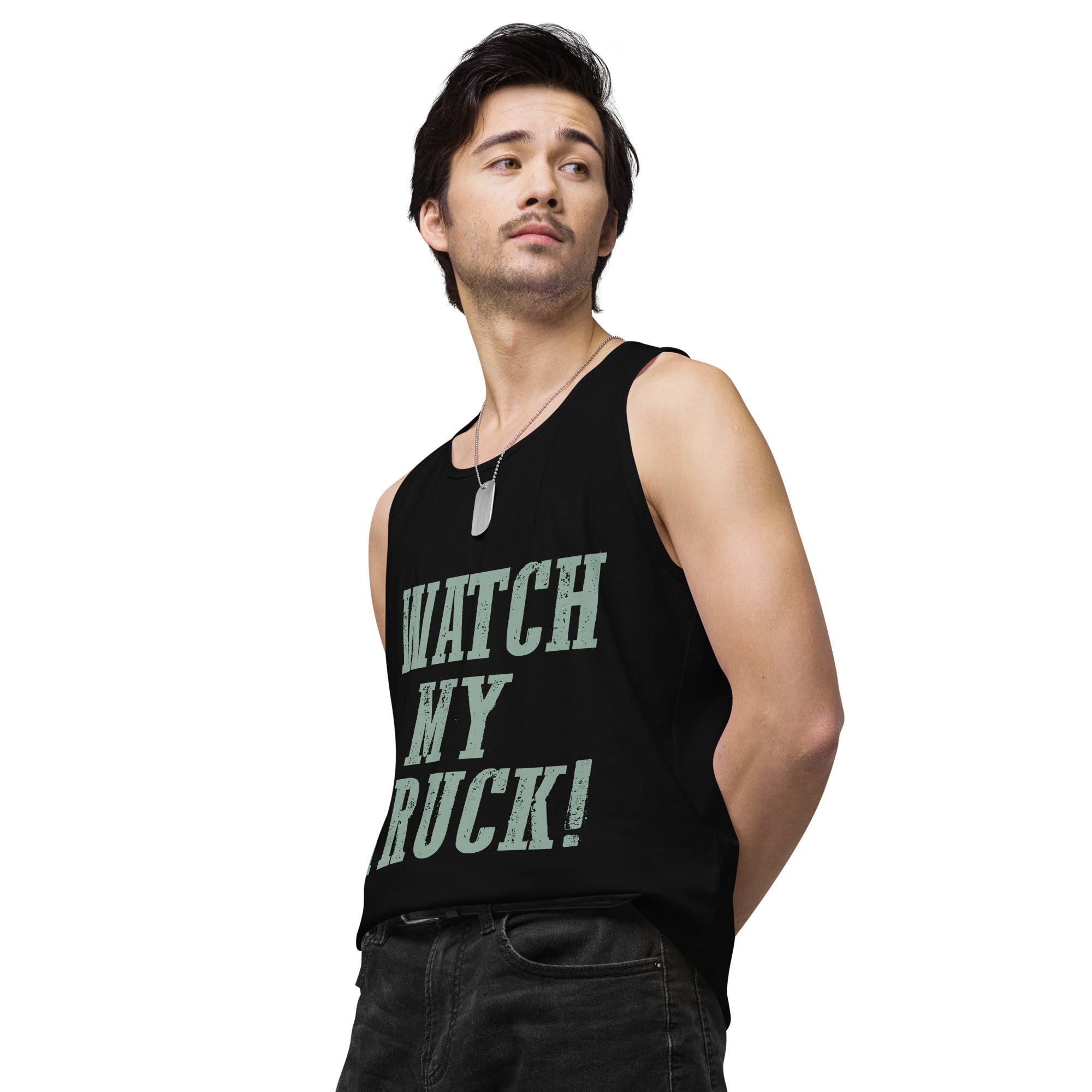 Watch My Truck! Men’s premium tank top