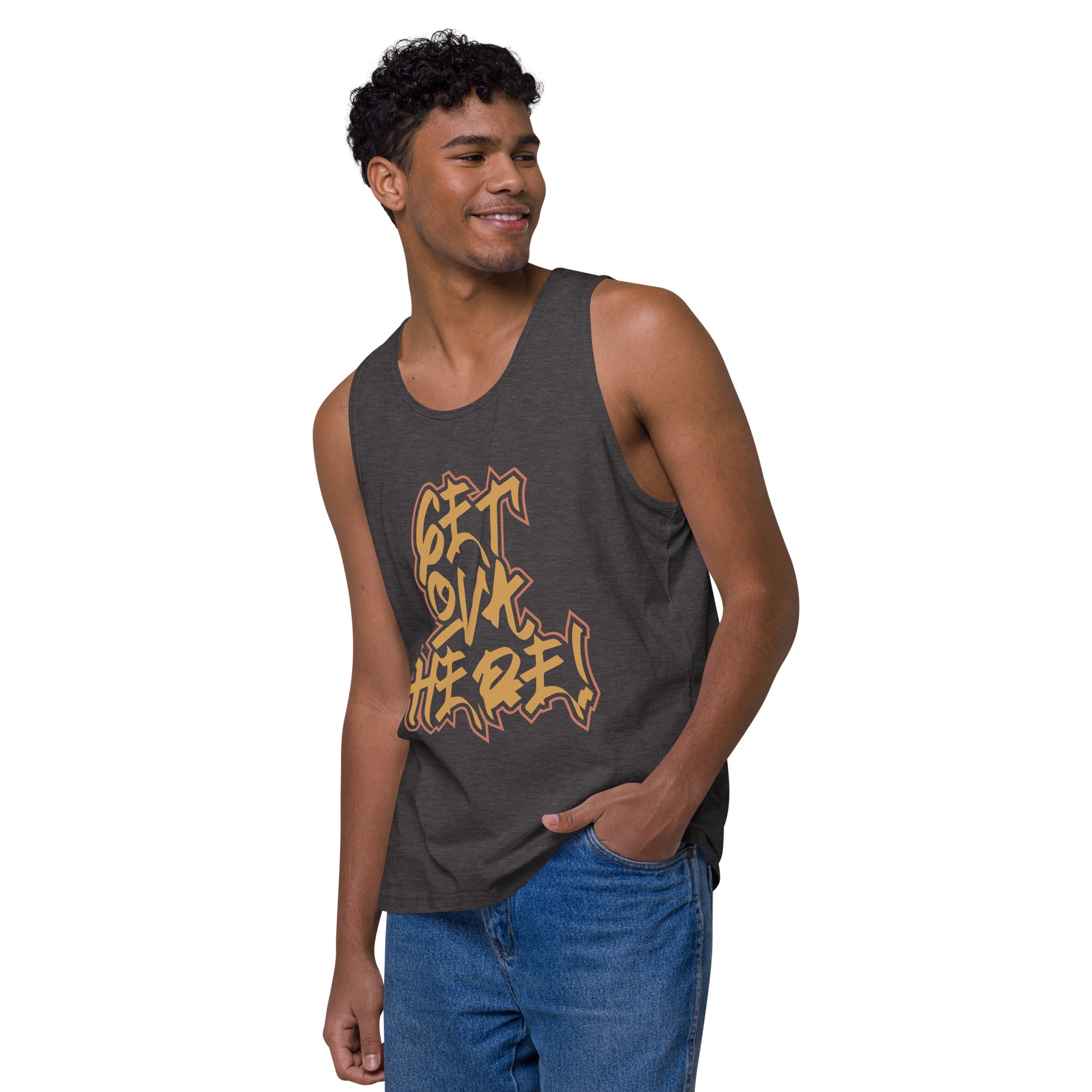 Get Ova Here! Men’s premium tank top