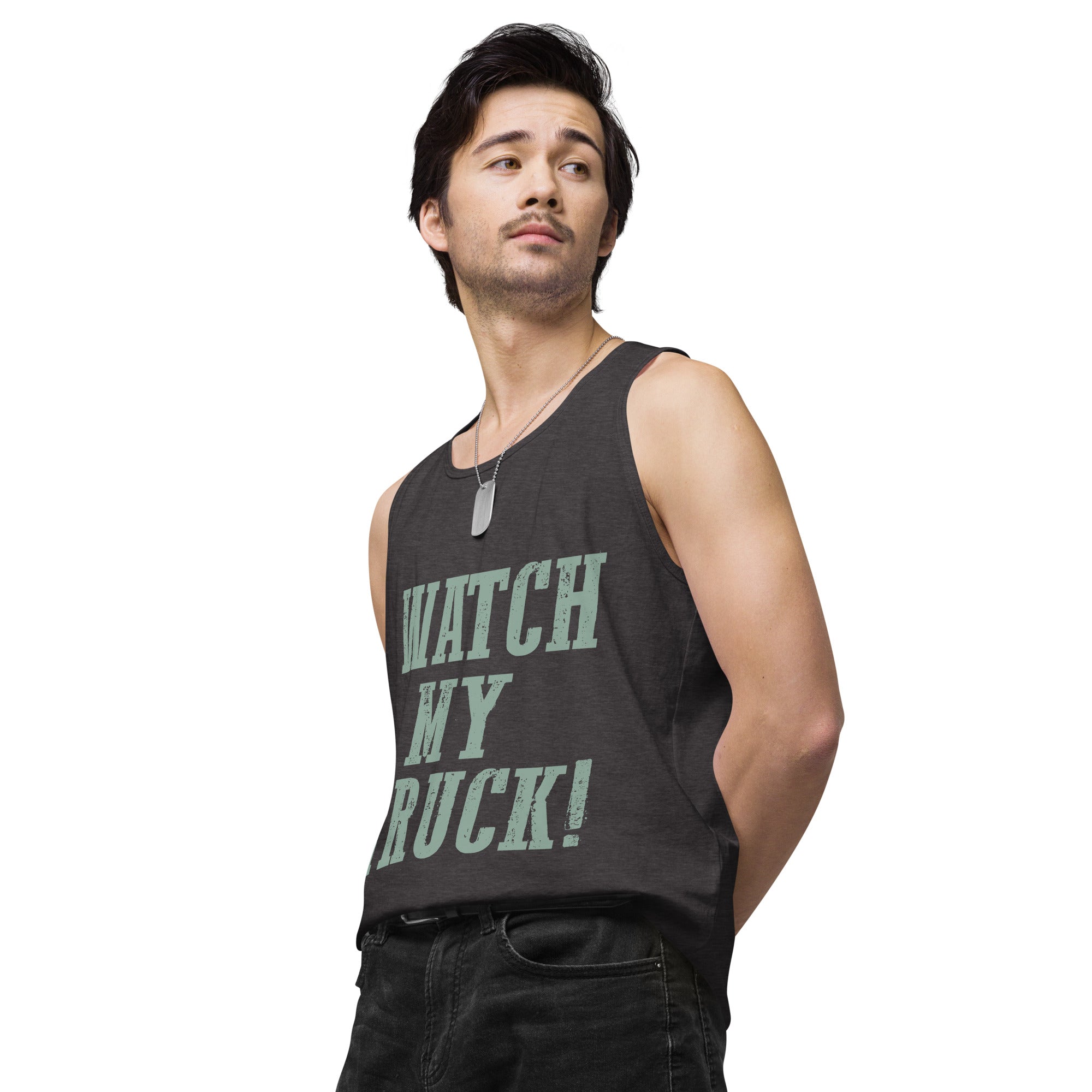 Watch My Truck! Men’s premium tank top