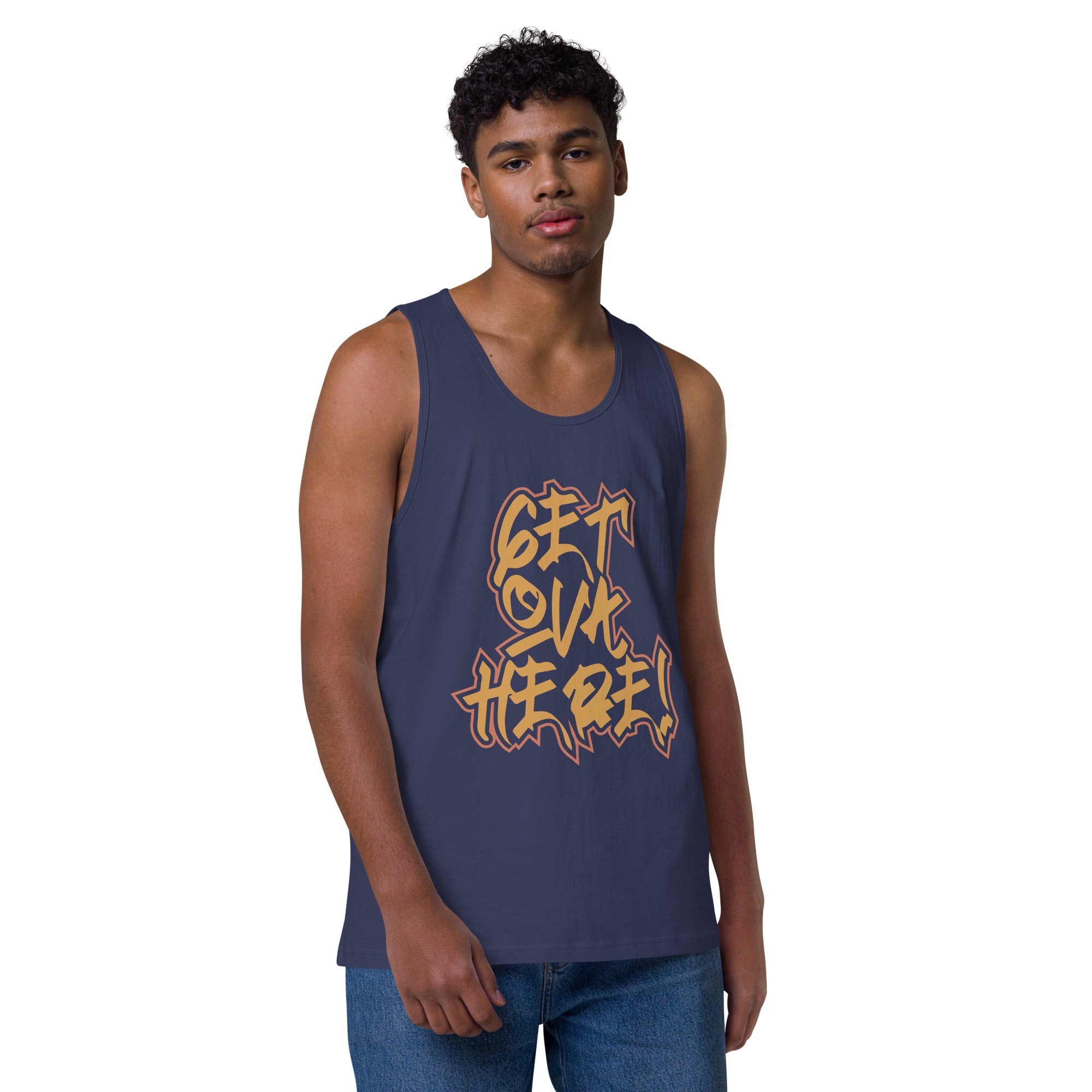 Get Ova Here! Men’s premium tank top