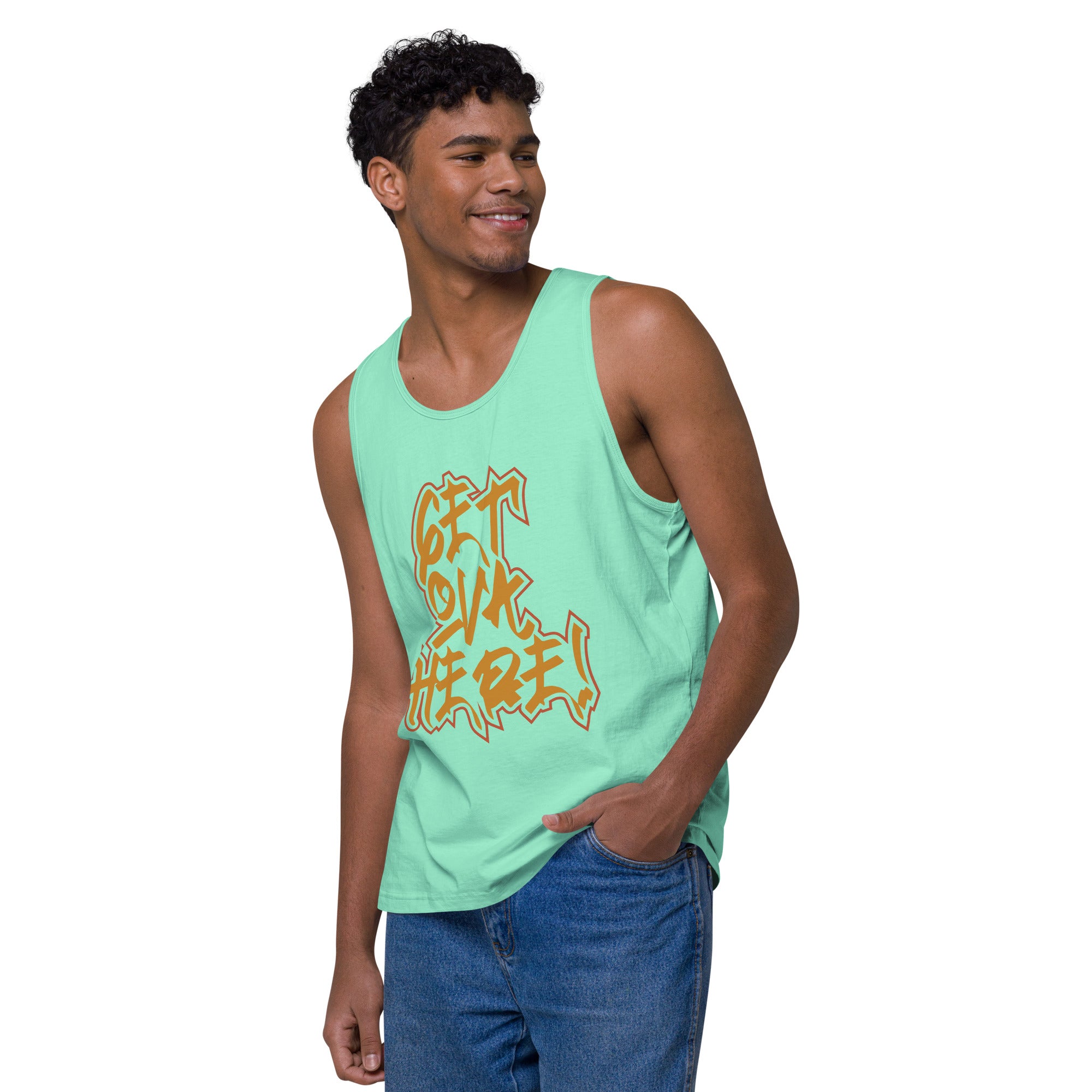 Get Ova Here! Men’s premium tank top