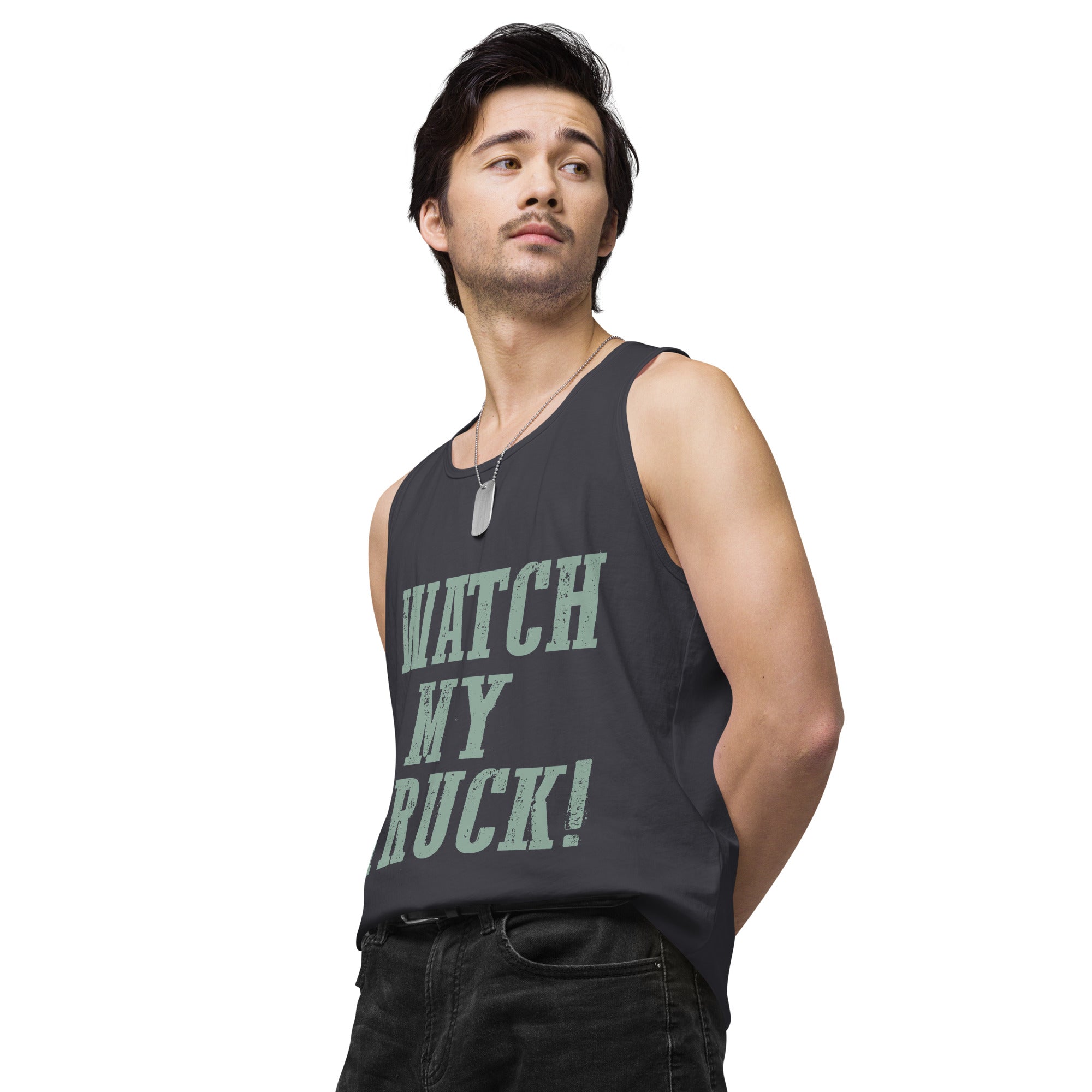 Watch My Truck! Men’s premium tank top