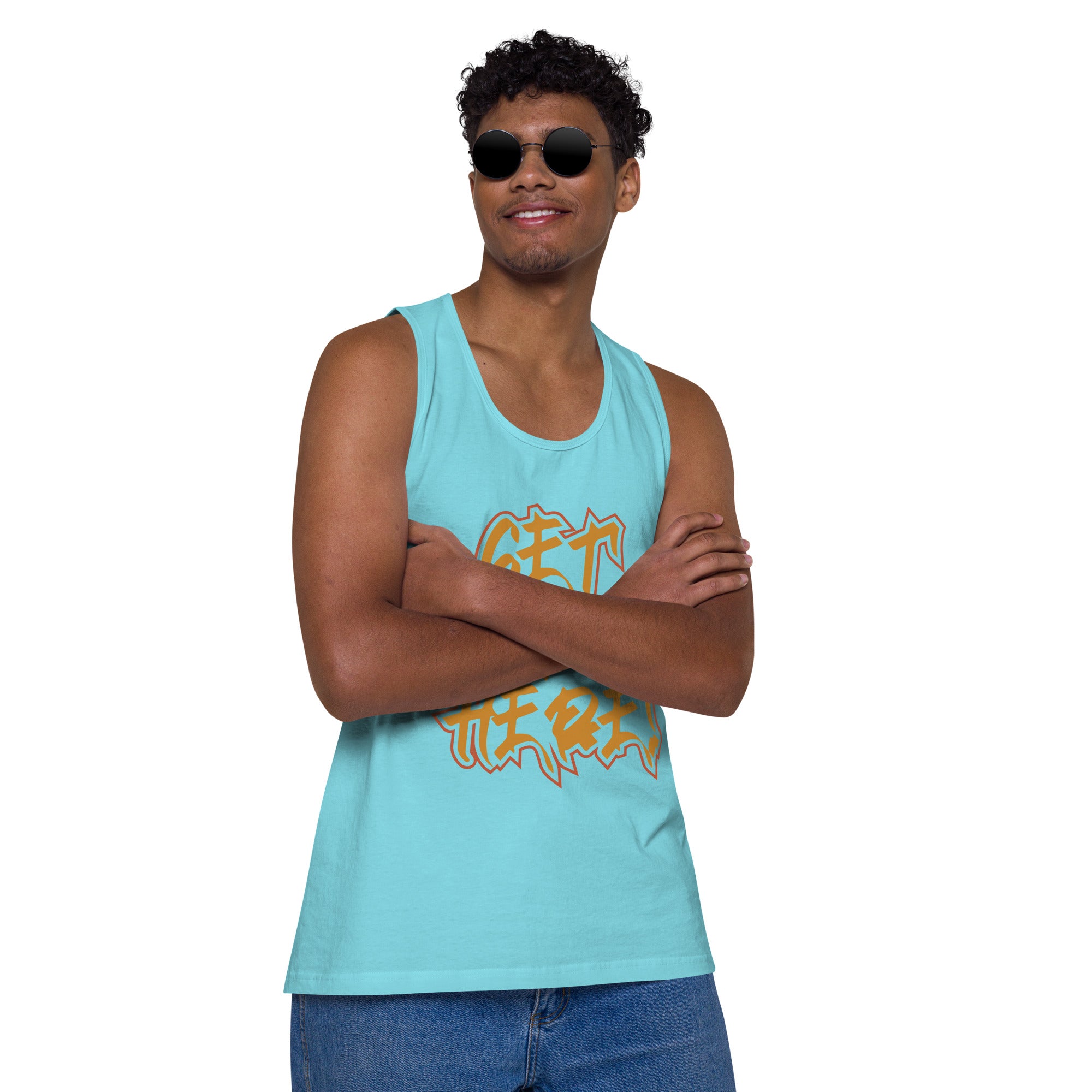 Get Ova Here! Men’s premium tank top