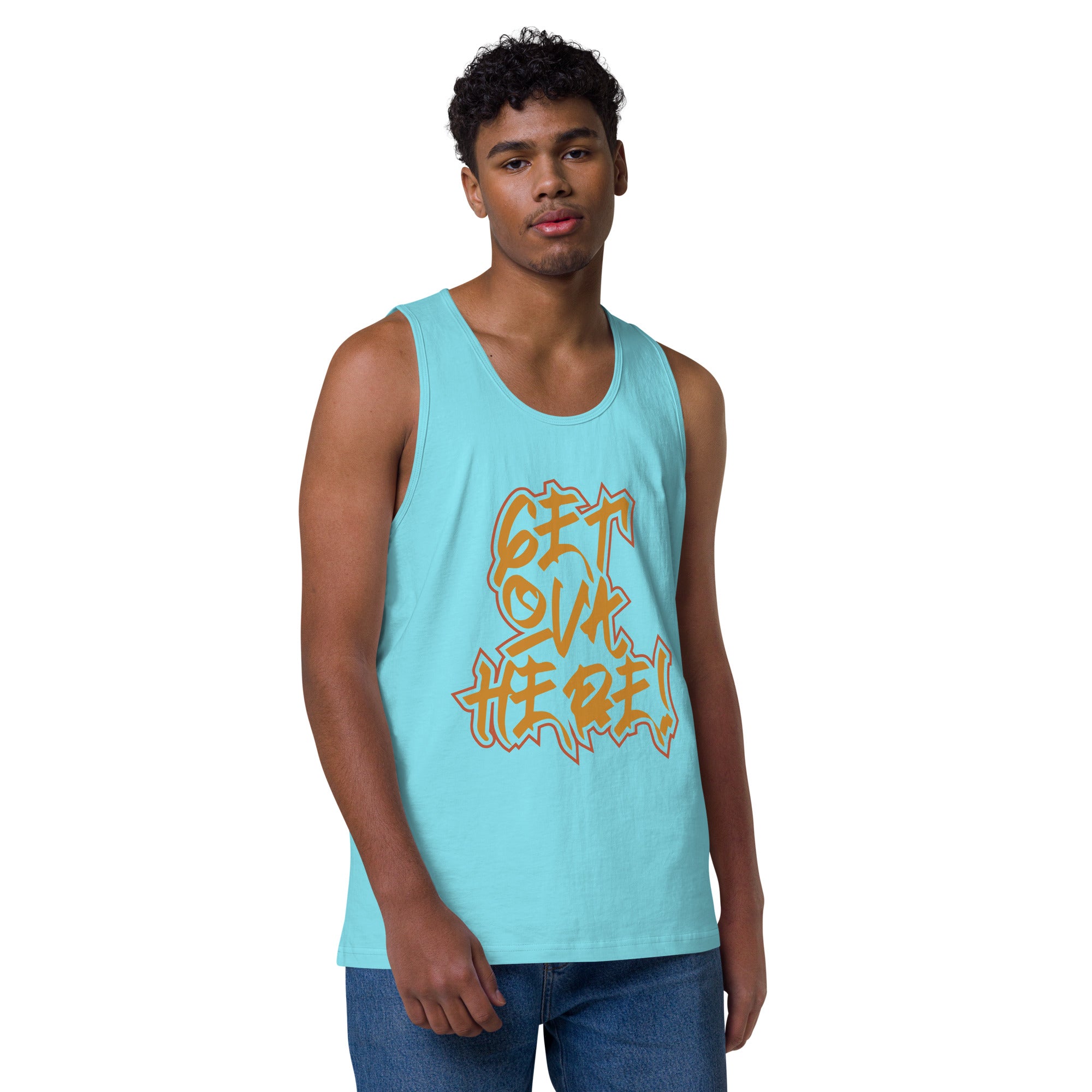 Get Ova Here! Men’s premium tank top