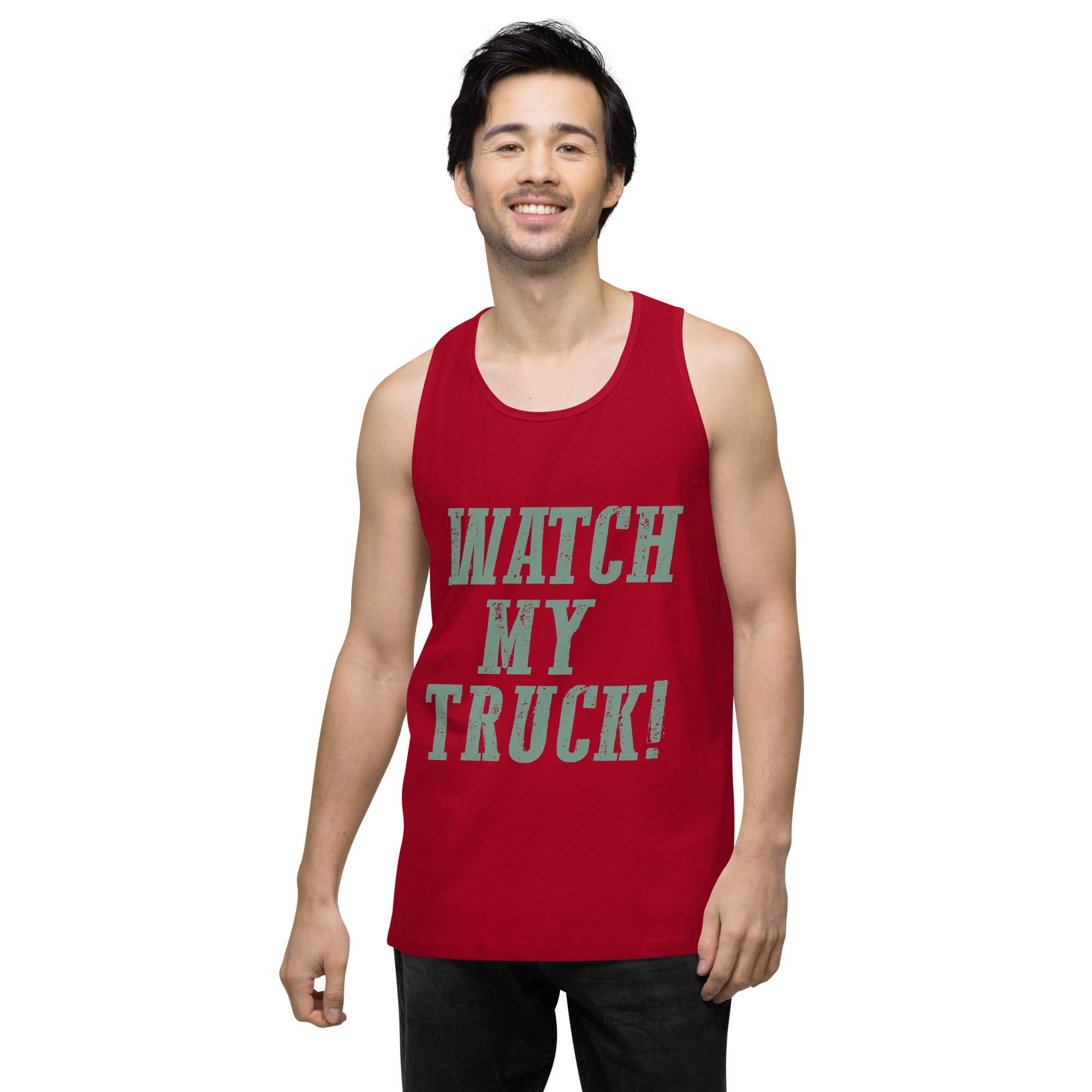 Watch My Truck! Men’s premium tank top