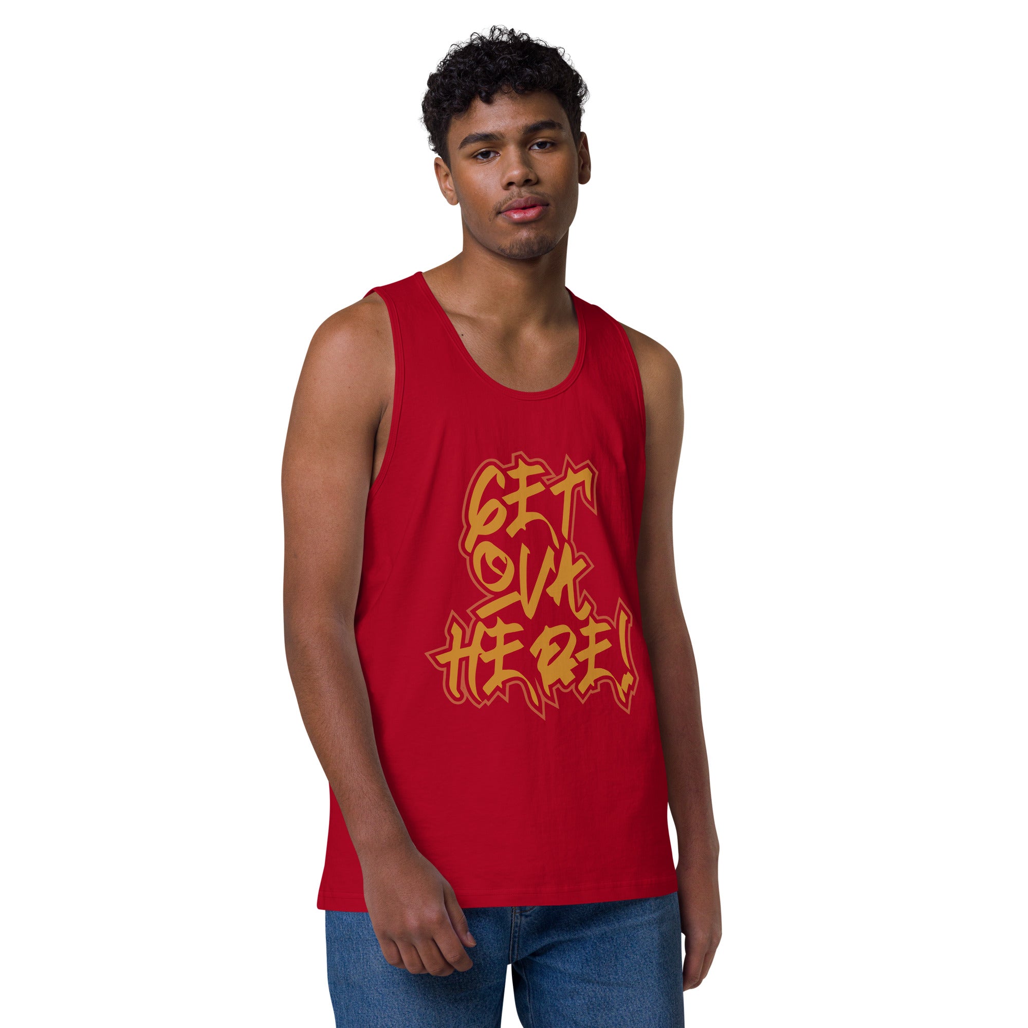 Get Ova Here! Men’s premium tank top