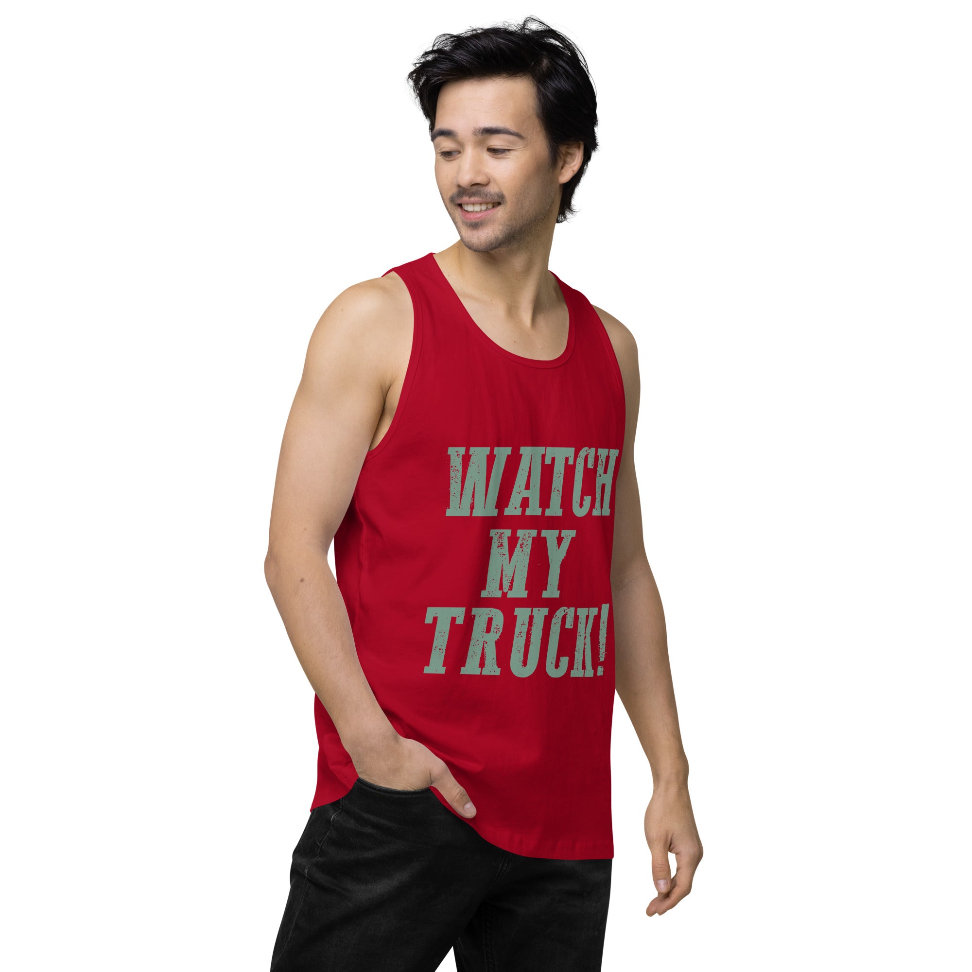 Watch My Truck! Men’s premium tank top