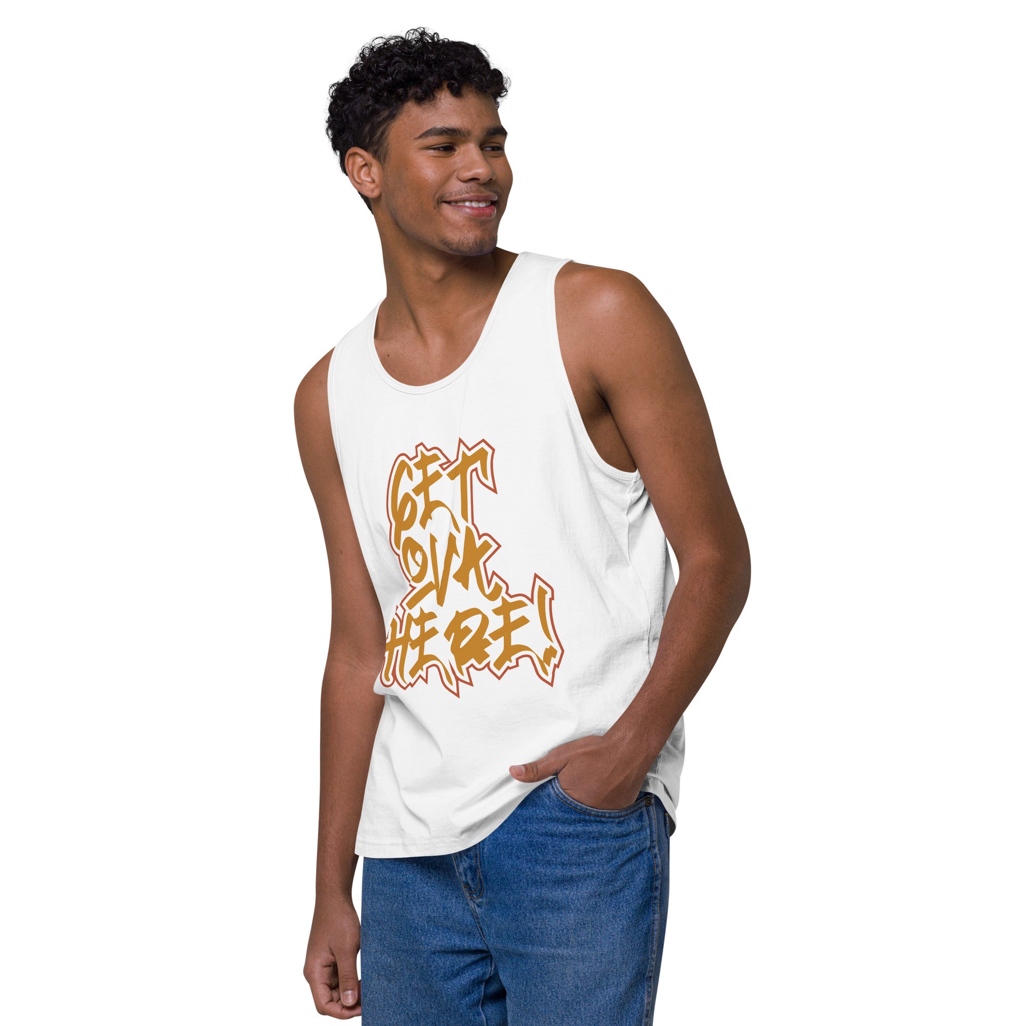 Get Ova Here! Men’s premium tank top