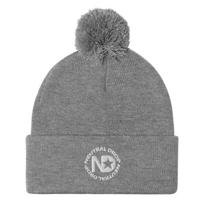 Neutral Drop Pom-Pom Beanie