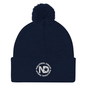 Neutral Drop Pom-Pom Beanie