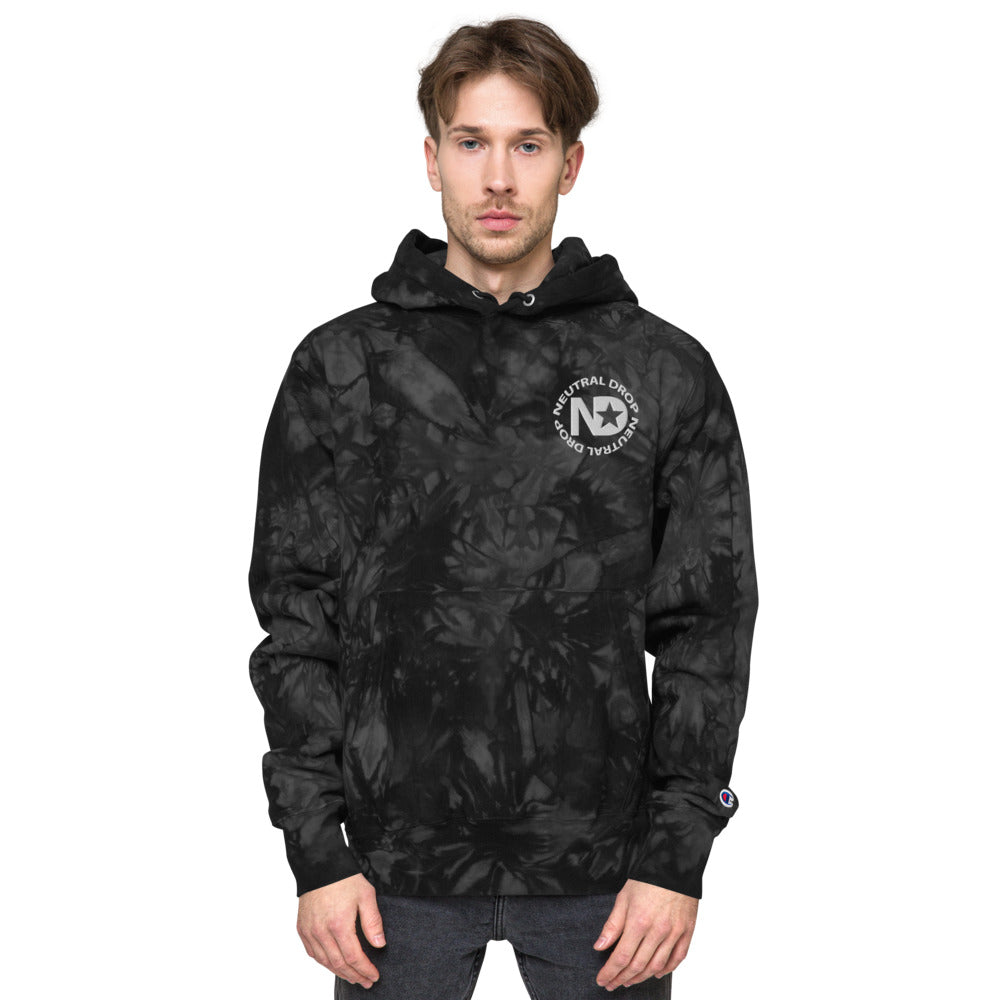 Neutral Drop Logo Unisex Champion tie-dye hoodie