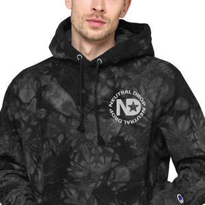 Neutral Drop Logo Unisex Champion tie-dye hoodie