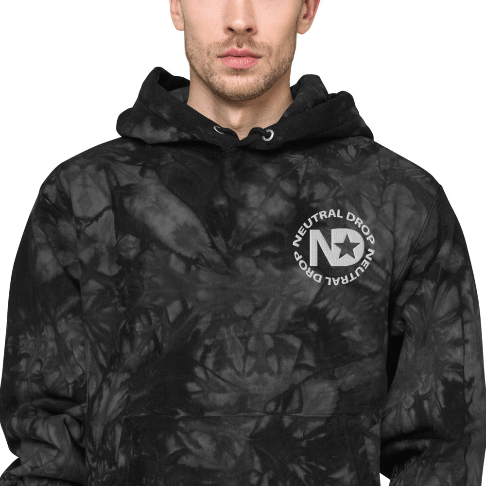 Neutral Drop Logo Unisex Champion tie-dye hoodie