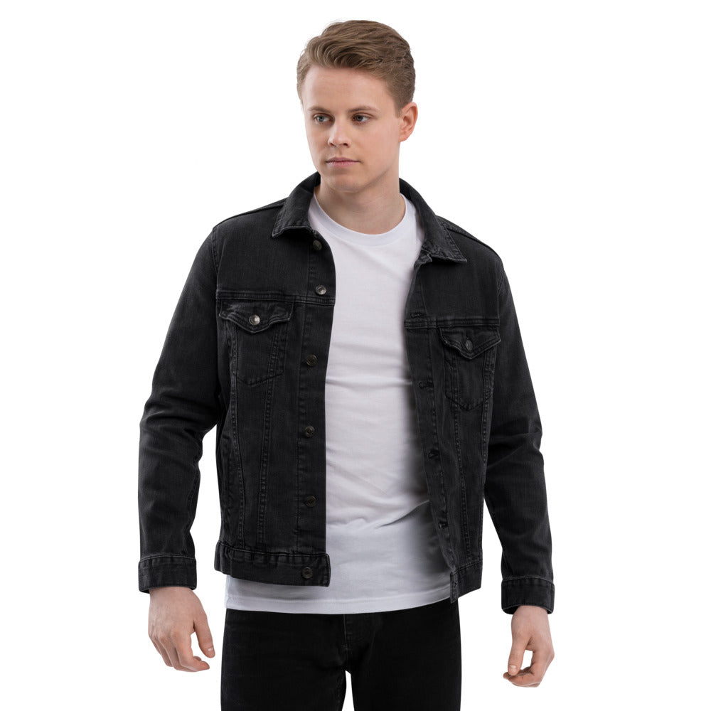 Unisex Denim Jacket With Neutral Drop On The Back
