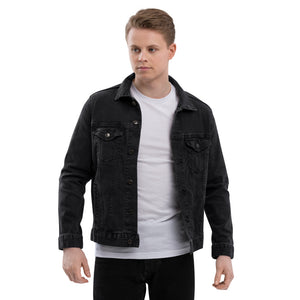 Unisex Denim Jacket With Neutral Drop On The Back