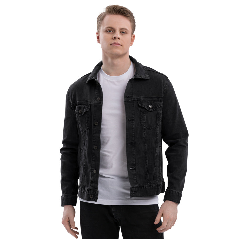 Unisex Denim Jacket With Neutral Drop On The Back