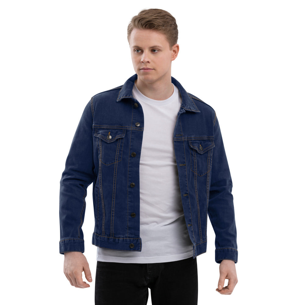 Unisex Denim Jacket With Neutral Drop On The Back