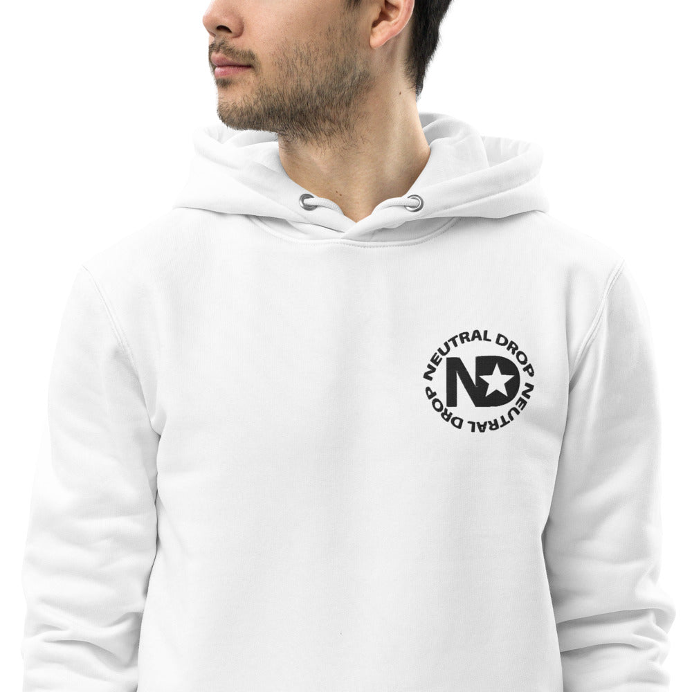 Embroidered Neutral Drop Logo Unisex essential eco hoodie