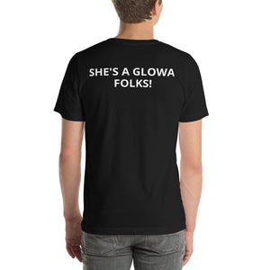 Small Neutral Drop Logo Front /She's A Glowa Folks! T-Shirt