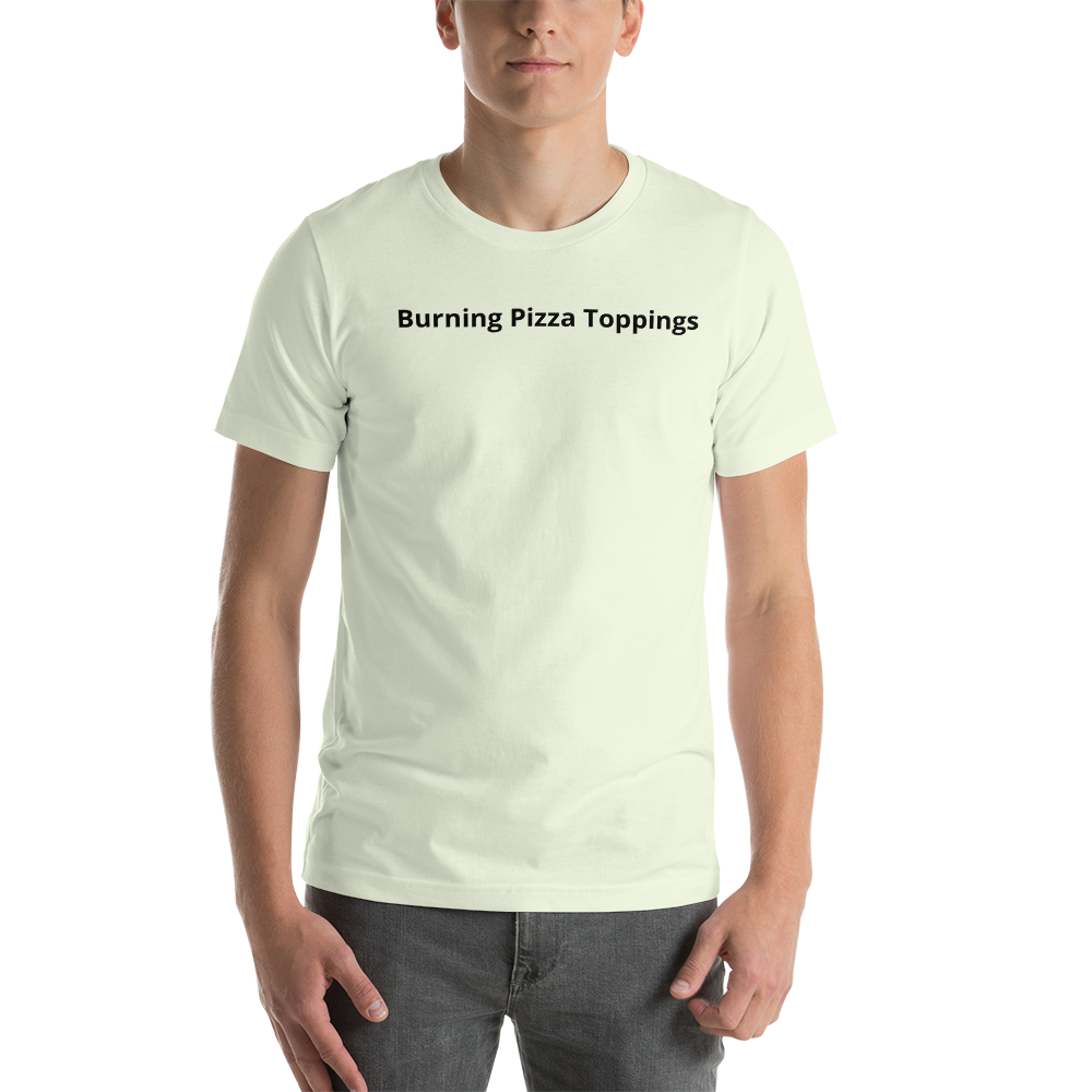 Burning Pizza Toppings w/Logo Short-Sleeve Unisex T-Shirt