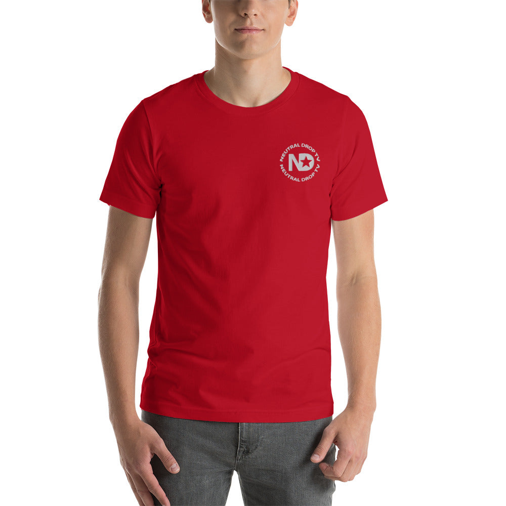 Neutral Drop Logo on Front/Neutral Drop Gangsta on Back Unisex t-shirt