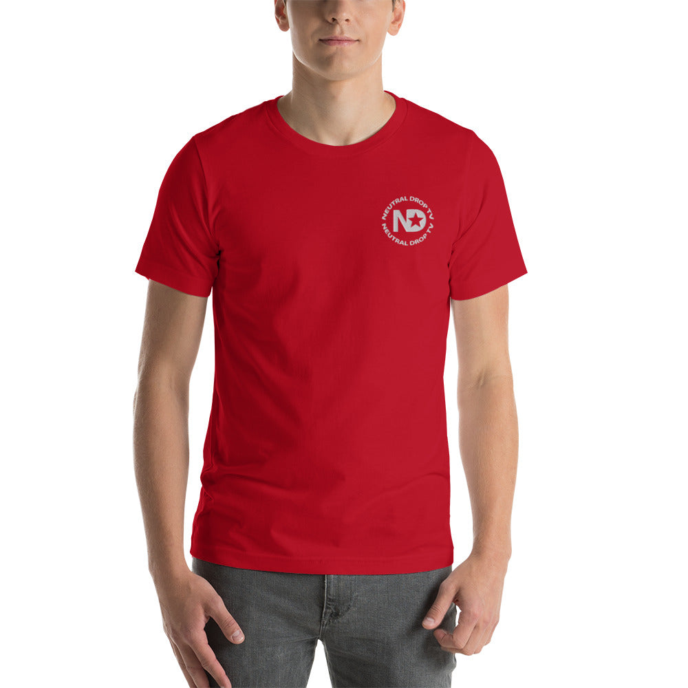 Neutral Drop Logo on Front/Neutral Dropper For Life on Back Unisex t-shirt