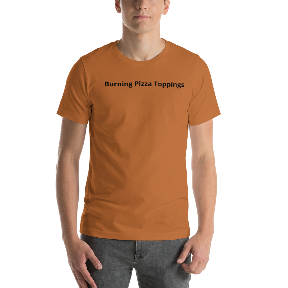 Burning Pizza Toppings w/Logo Short-Sleeve Unisex T-Shirt