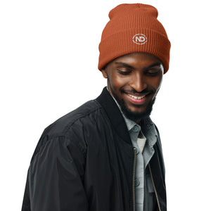 Neutral Drop Logo Embroidered on Waffle beanie