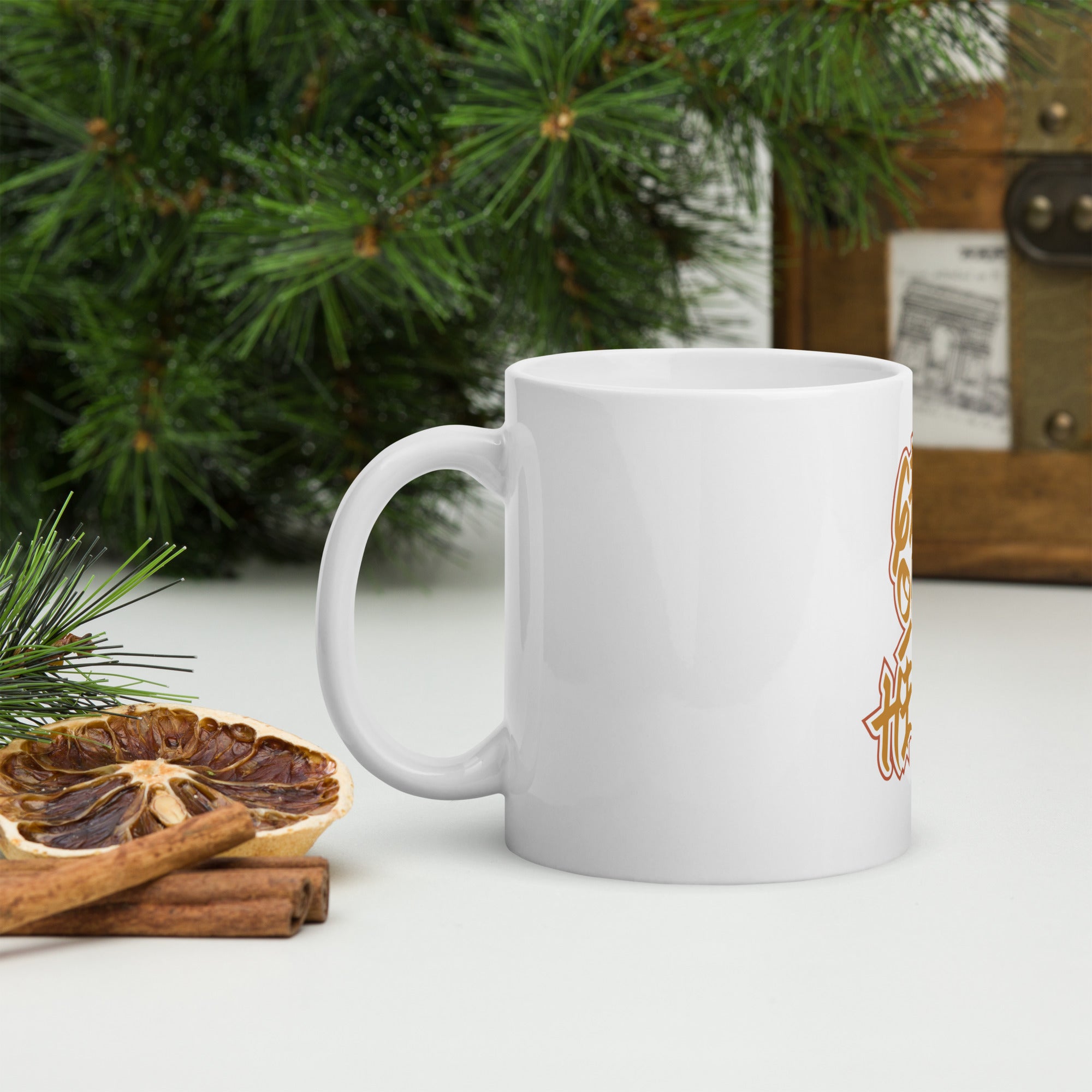 Get Ova Here! White glossy mug