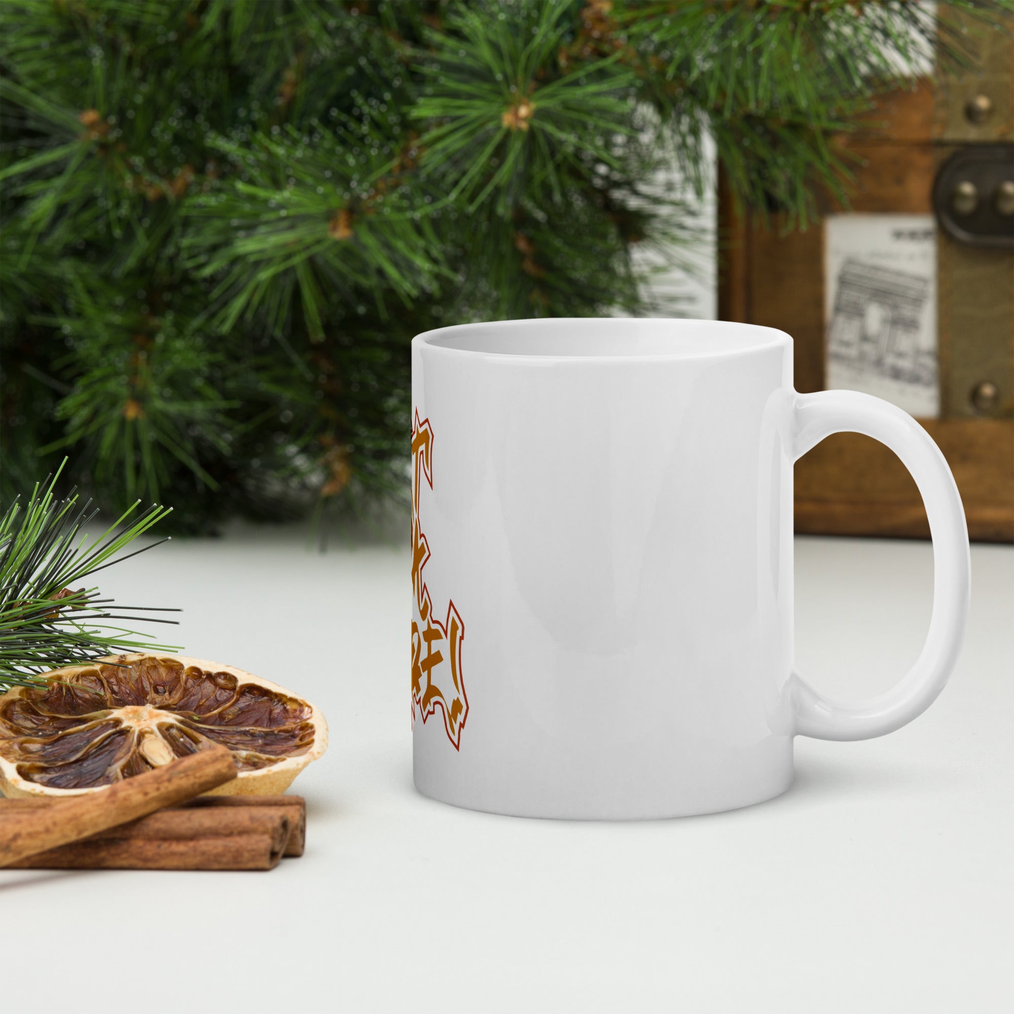 Get Ova Here! White glossy mug