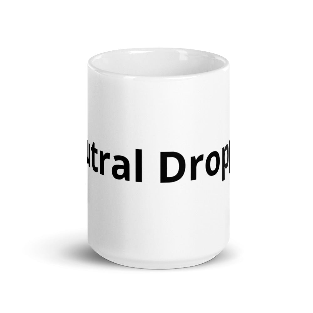 Neutral Dropper White glossy mug