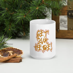 Get Ova Here! White glossy mug